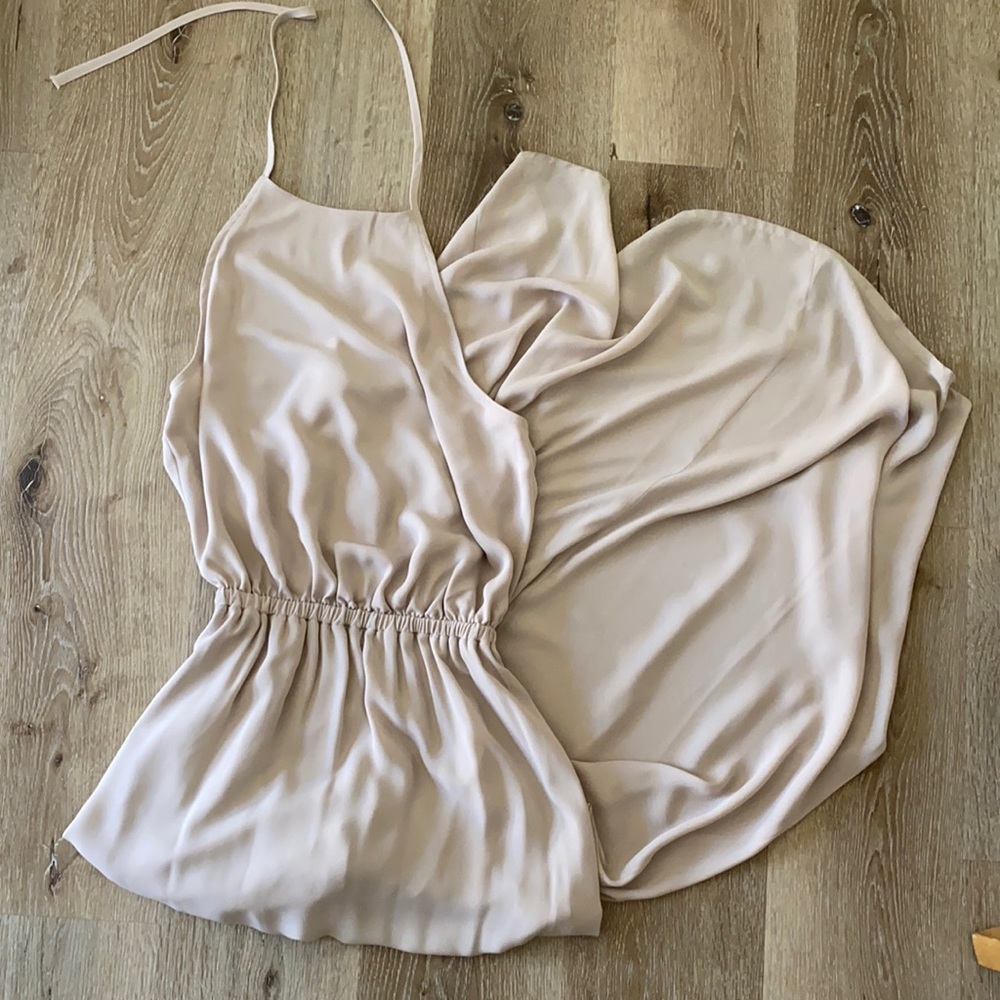 Nude halter dress